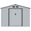 Przednia ściana domku narzędziowego HUDSON 277x255cm Light Grey