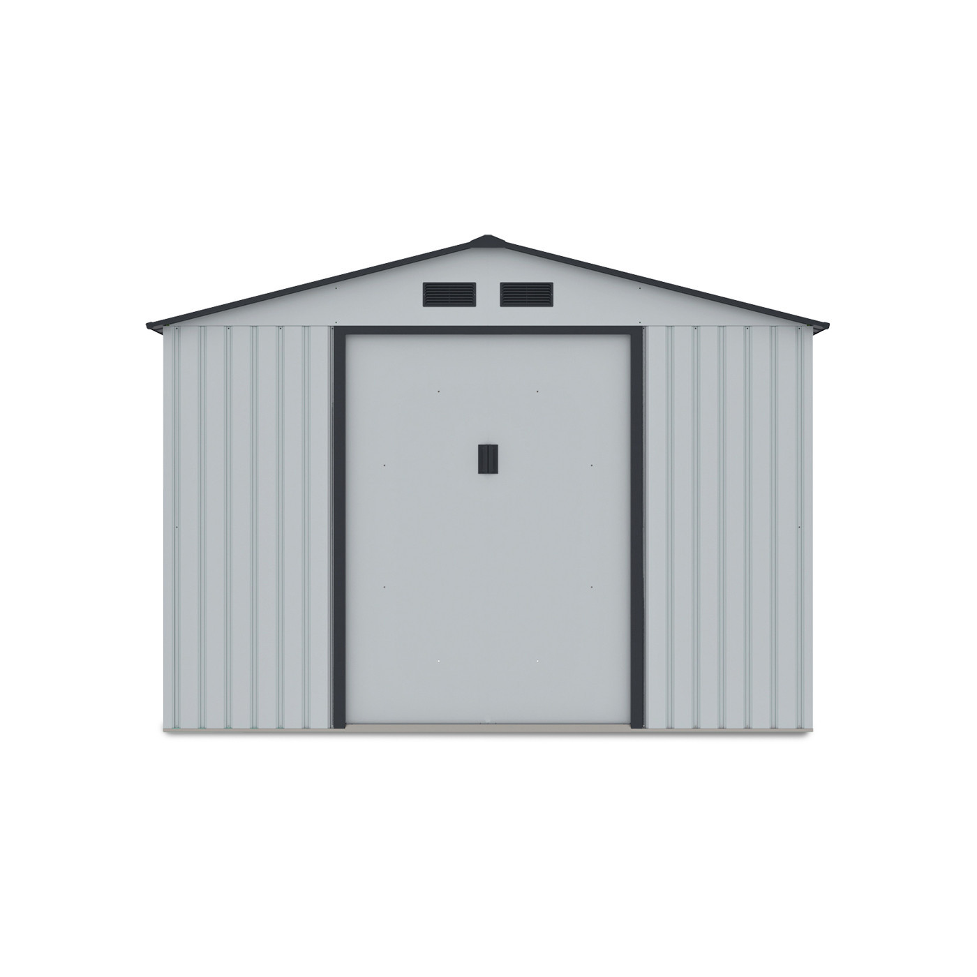 Przednia ściana domku narzędziowego HUDSON 277x255cm Light Grey