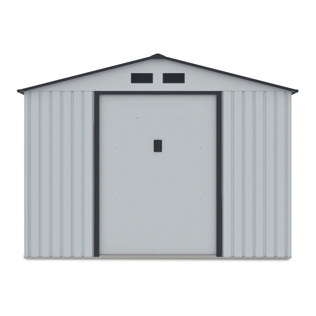 Przednia ściana domku narzędziowego HUDSON 277x255cm Light Grey