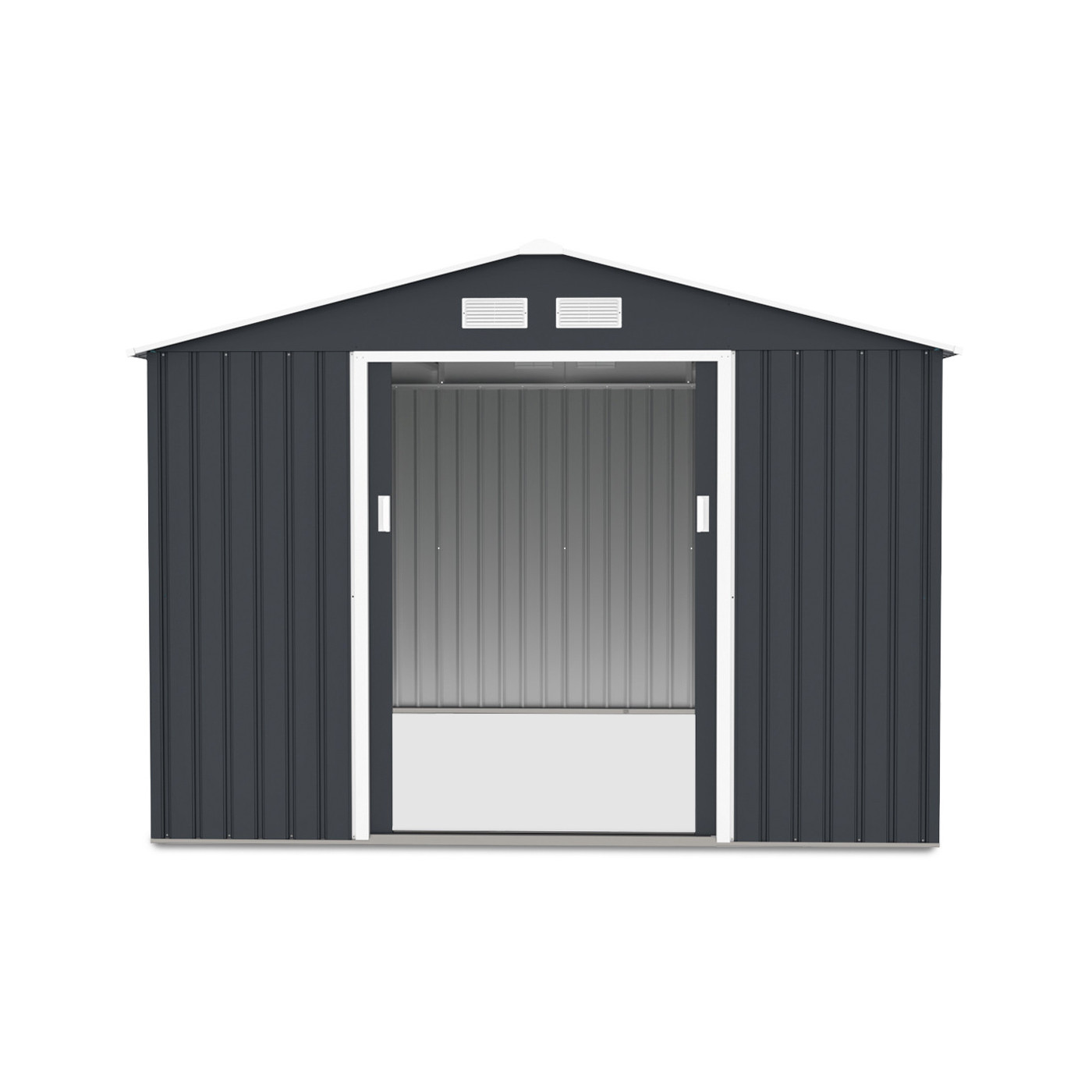 Zdjęcie przodu domku Hudson, otwarte drzwi, widok na wnętrze domku 