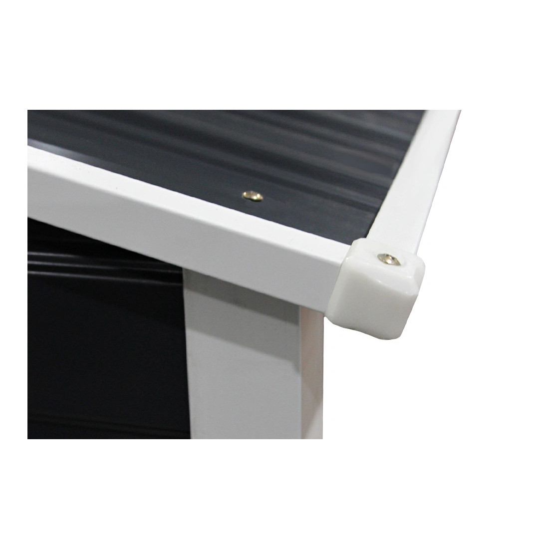 Solidny dach domku metalowego Hudson Cold Grey