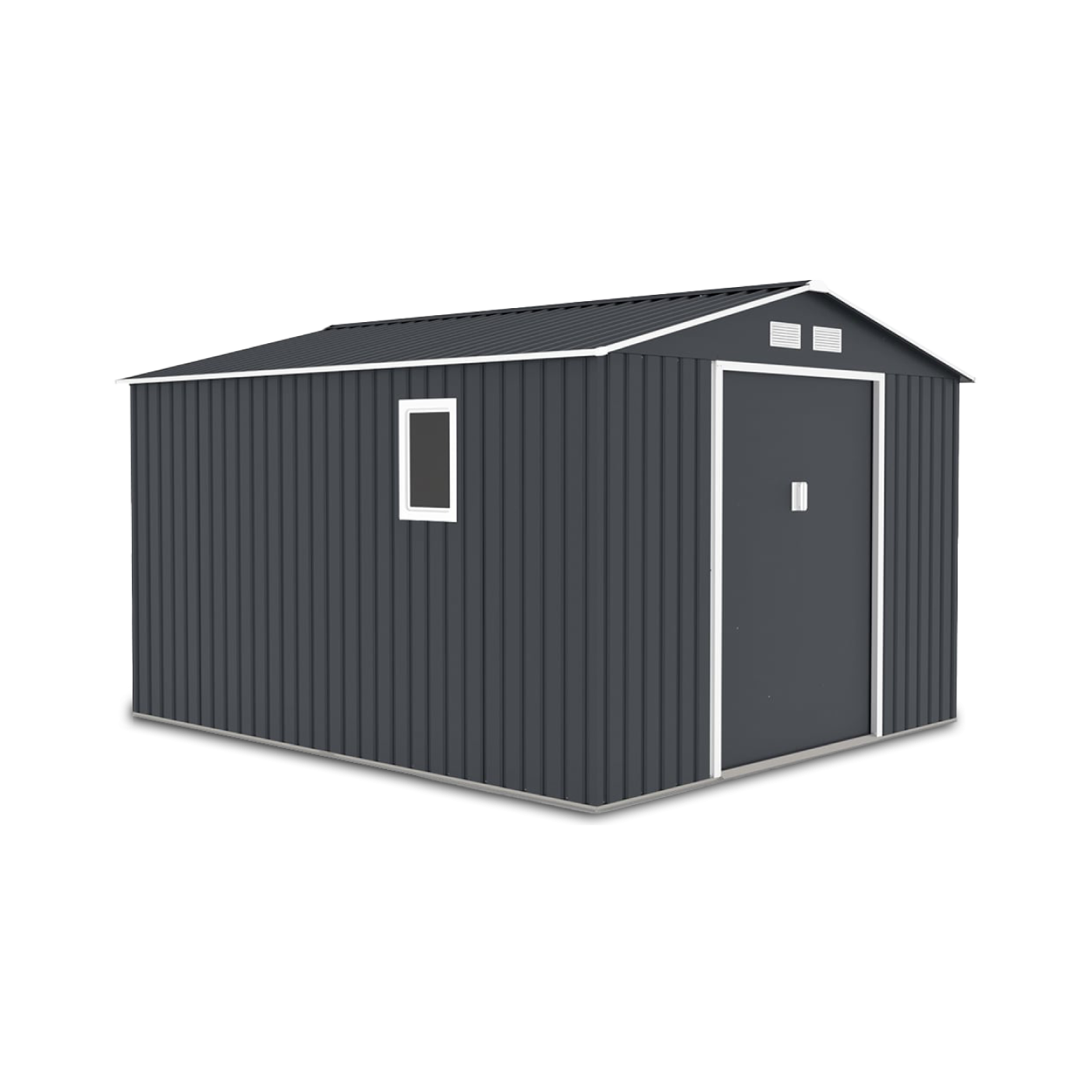 Metalowa konstrukcja domku Hudson 277x319 cm, w środku, dwa otwory wentylacyjne