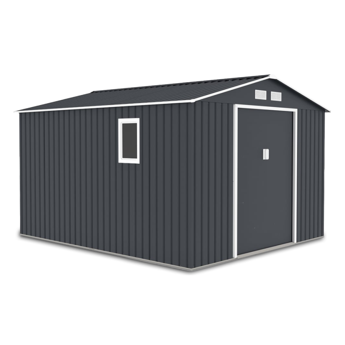 Metalowa konstrukcja domku Hudson 277x319 cm, w środku, dwa otwory wentylacyjne