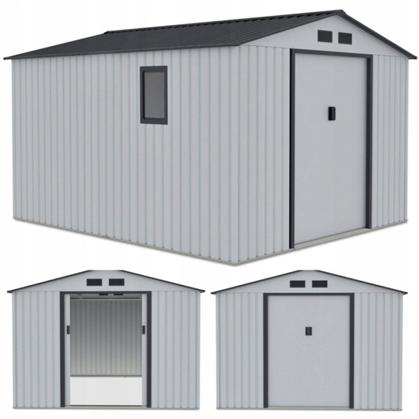 Zdjęcie z trzema rzutami domku narzędziowego Hudson 277x319 cm - Hardmaister