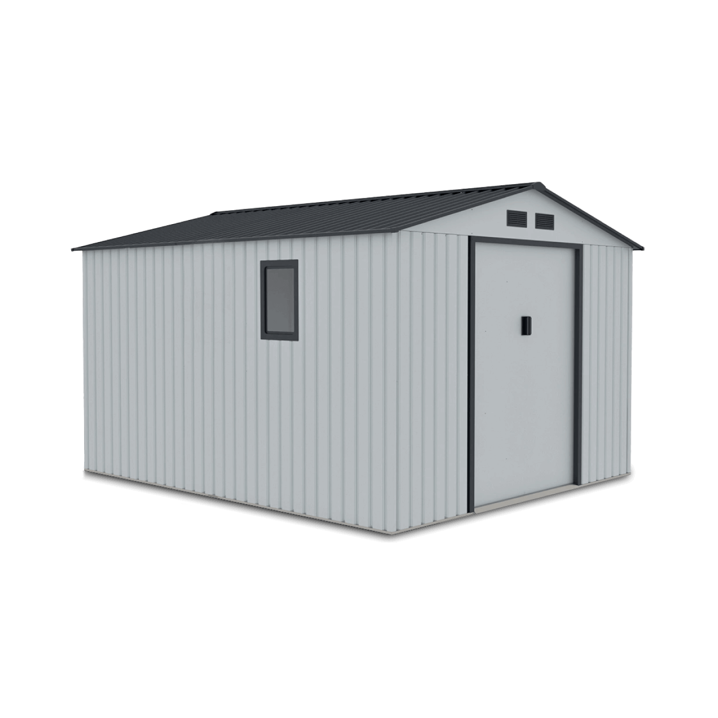 Domek narzędziowy HUDSON 277x319cm Light Grey na białym tle