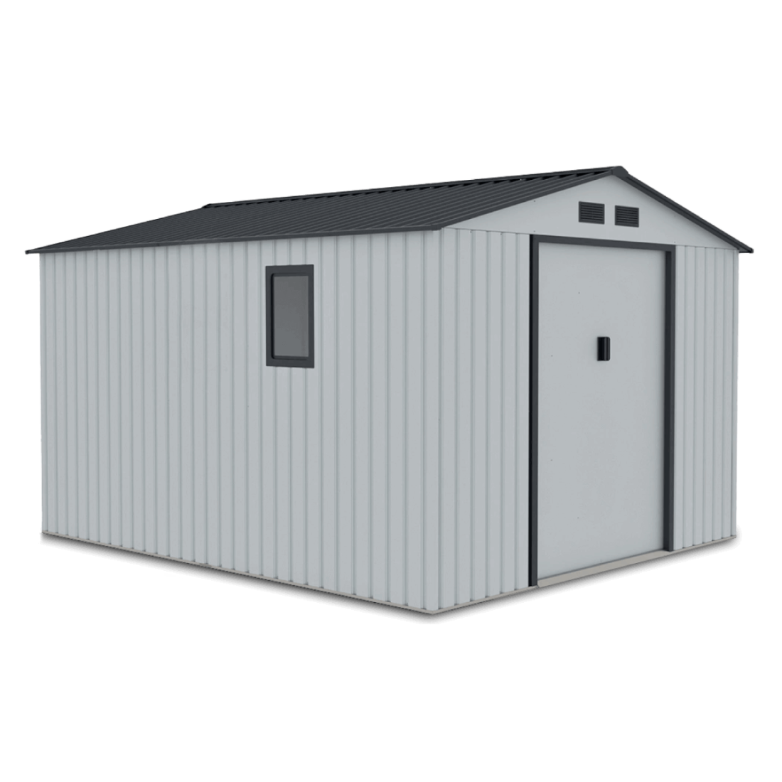 Domek narzędziowy HUDSON 277x319cm Light Grey na białym tle