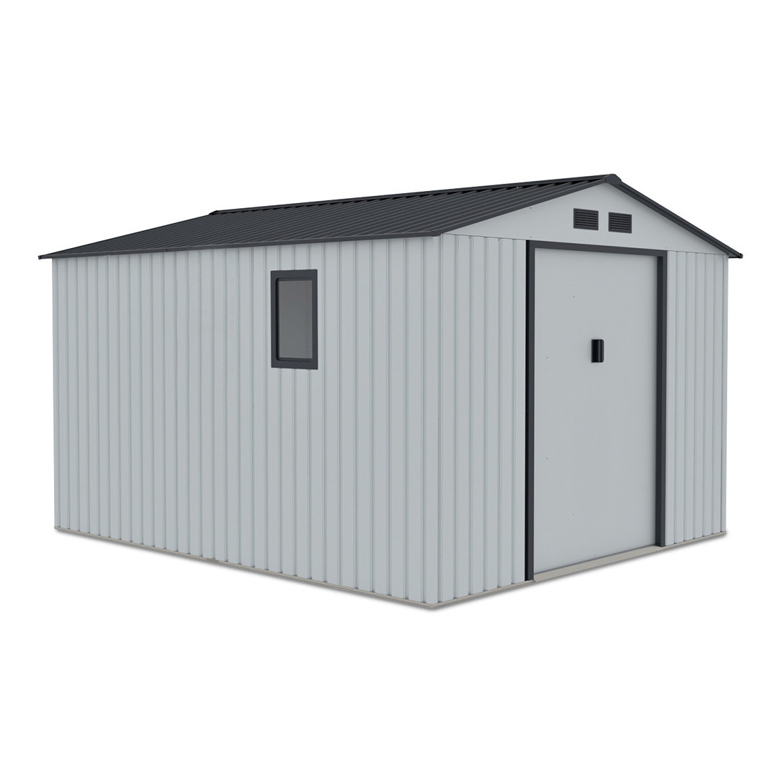 Domek narzędziowy HUDSON 277x319cm Light Grey od boku 