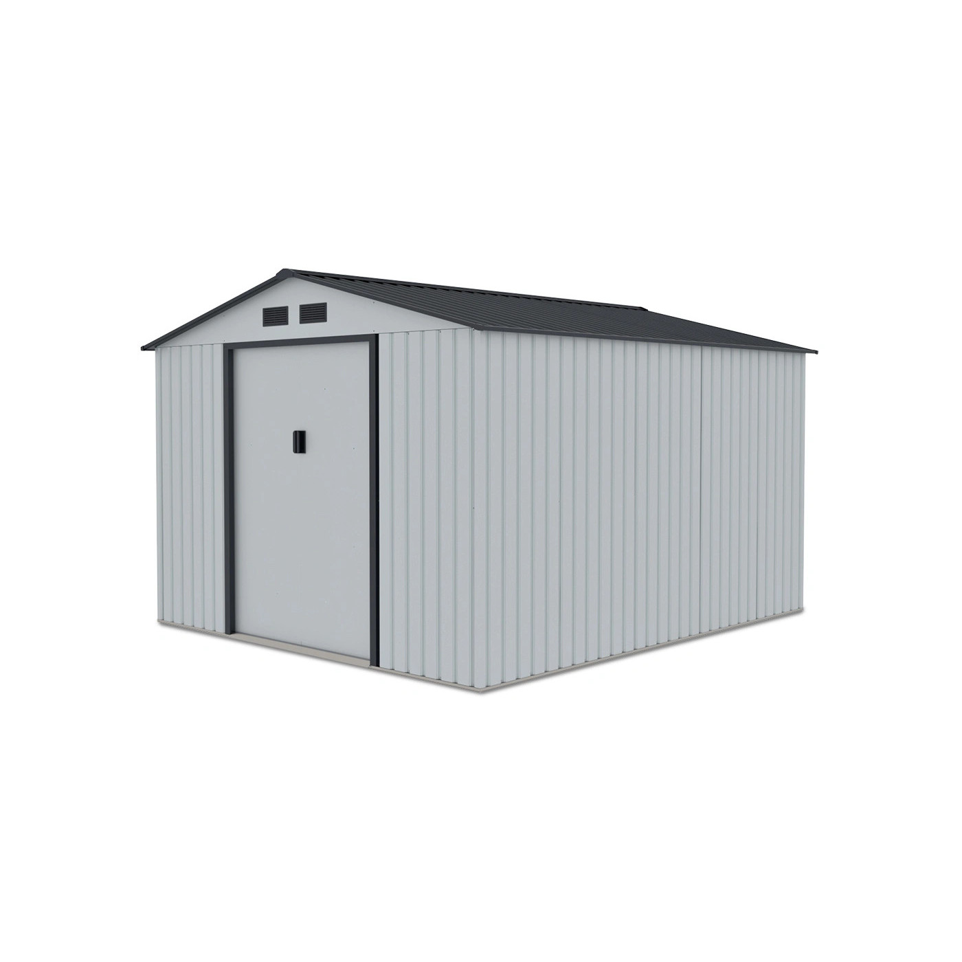 Widok z boku domku na narzędzia Hudson 277x319cm - Hardmaister