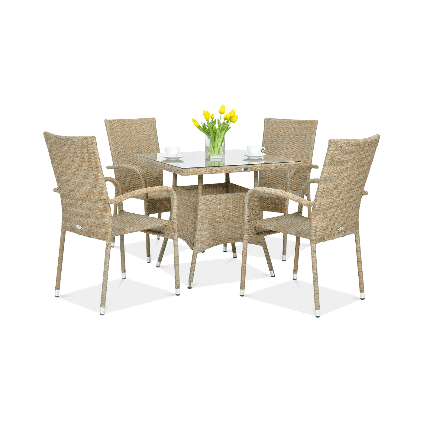 Zestaw ogrodowy technorattan FIESTA/LUGO 4+1 Beige