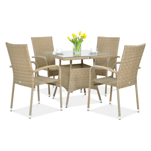 Zestaw ogrodowy technorattan FIESTA/LUGO 4+1 Beige