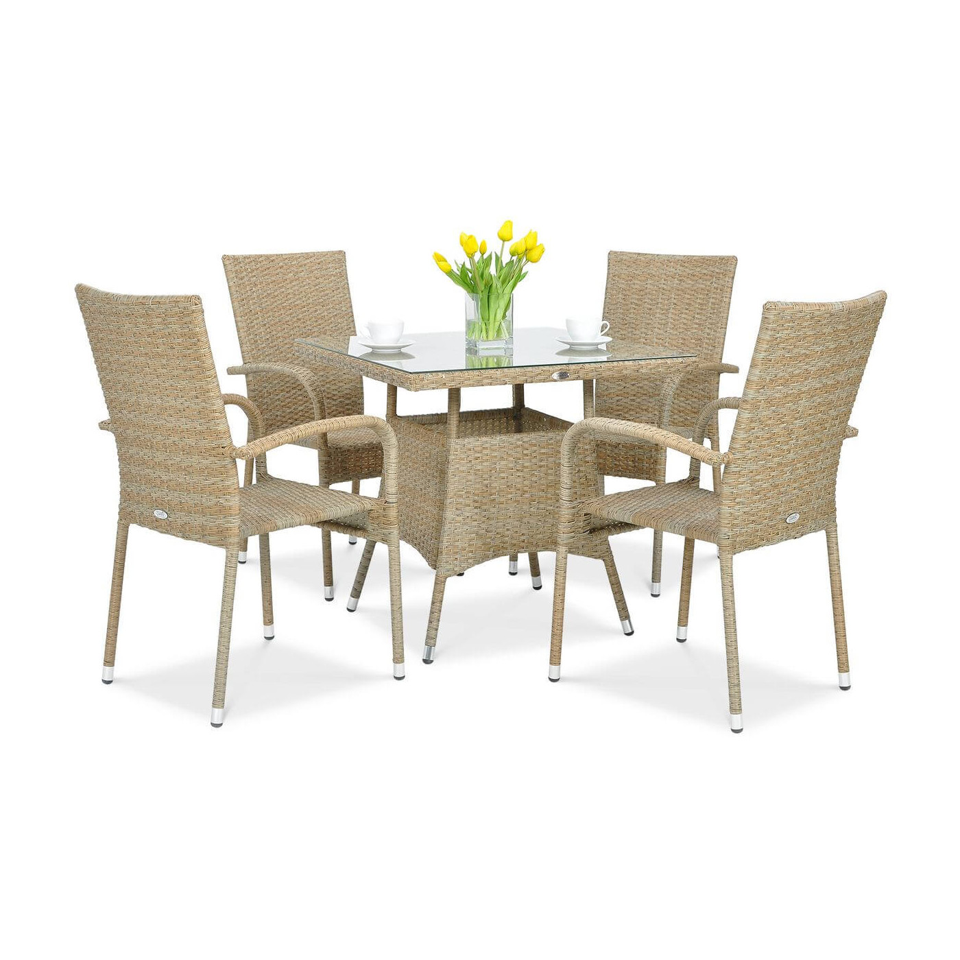 Zestaw ogrodowy technorattan FIESTA/LUGO 4+1 Beige