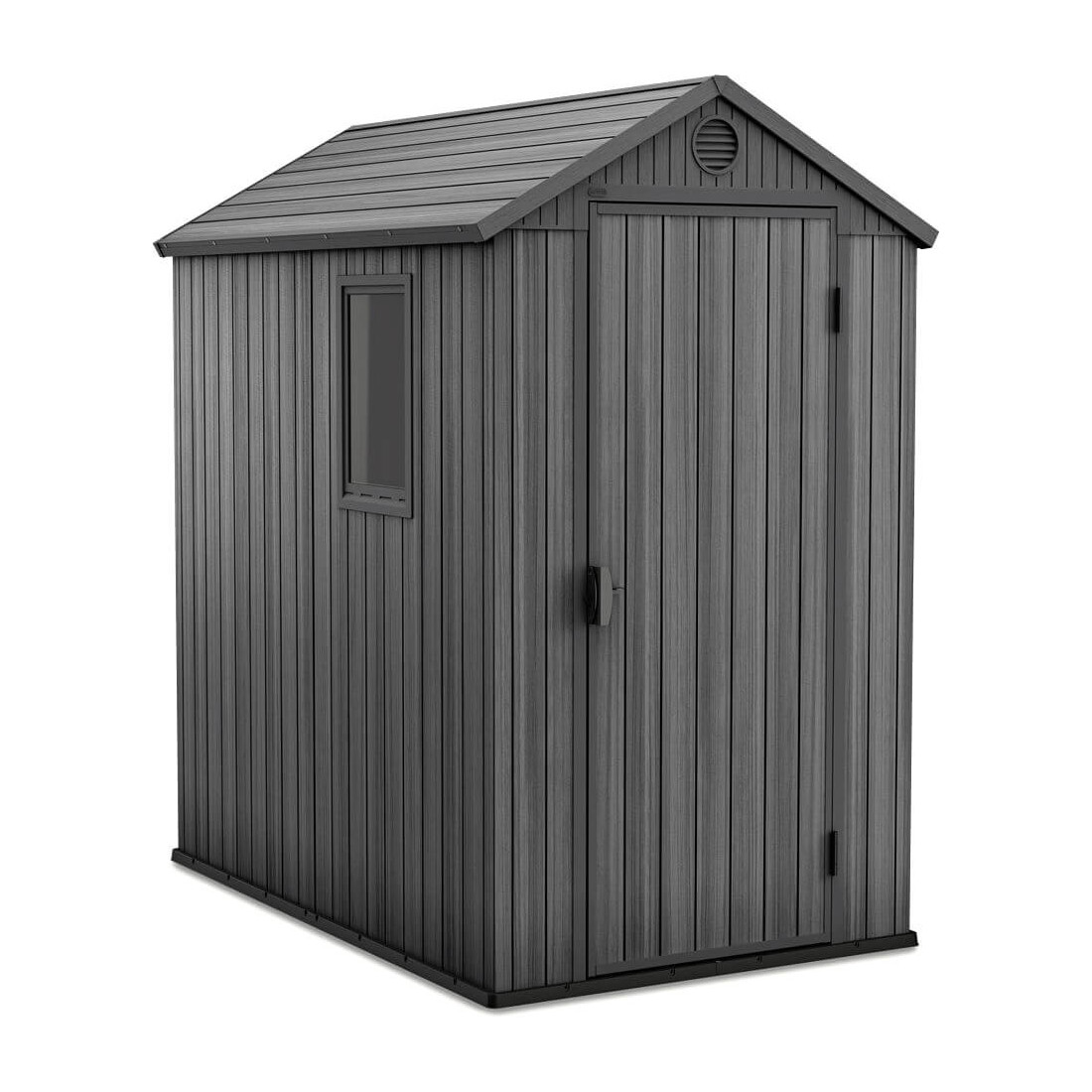 Grafitowy domek DARWIN o wymiarach 118x185cm na narzędzia ogrodowe