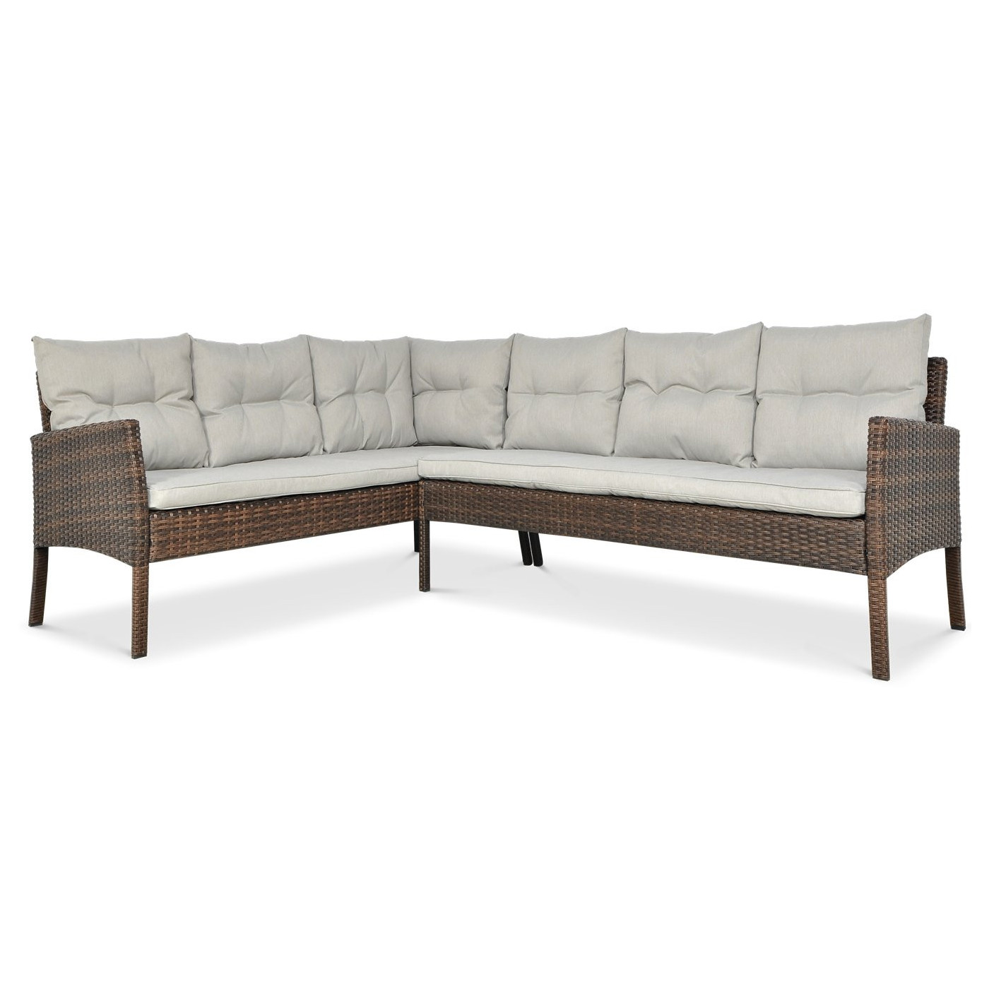 CORTINA CORNER SOFA + BROWN ARMCHAIR