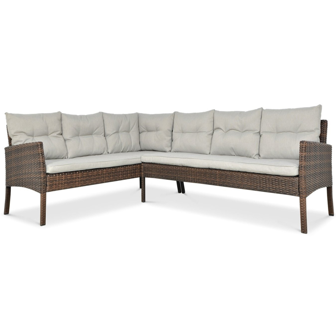 CORTINA CORNER SOFA + BROWN ARMCHAIR