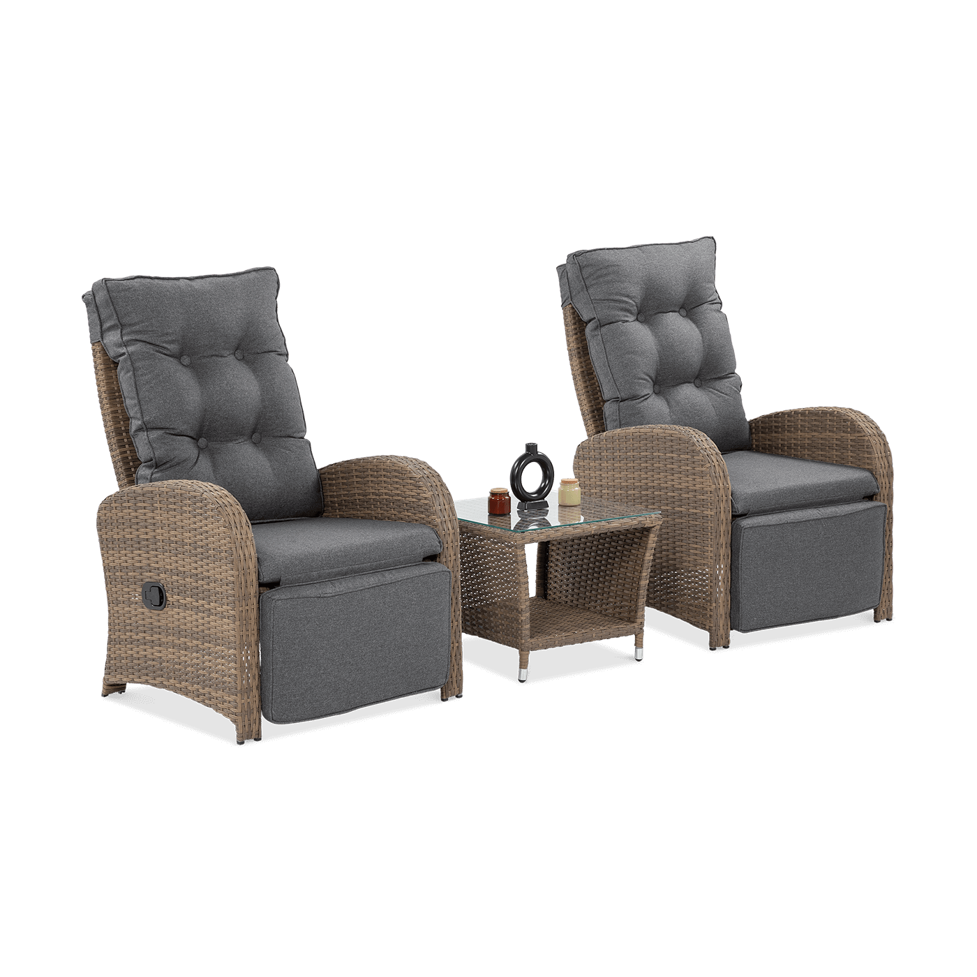 Elegancki zestaw mebli z technorattanu