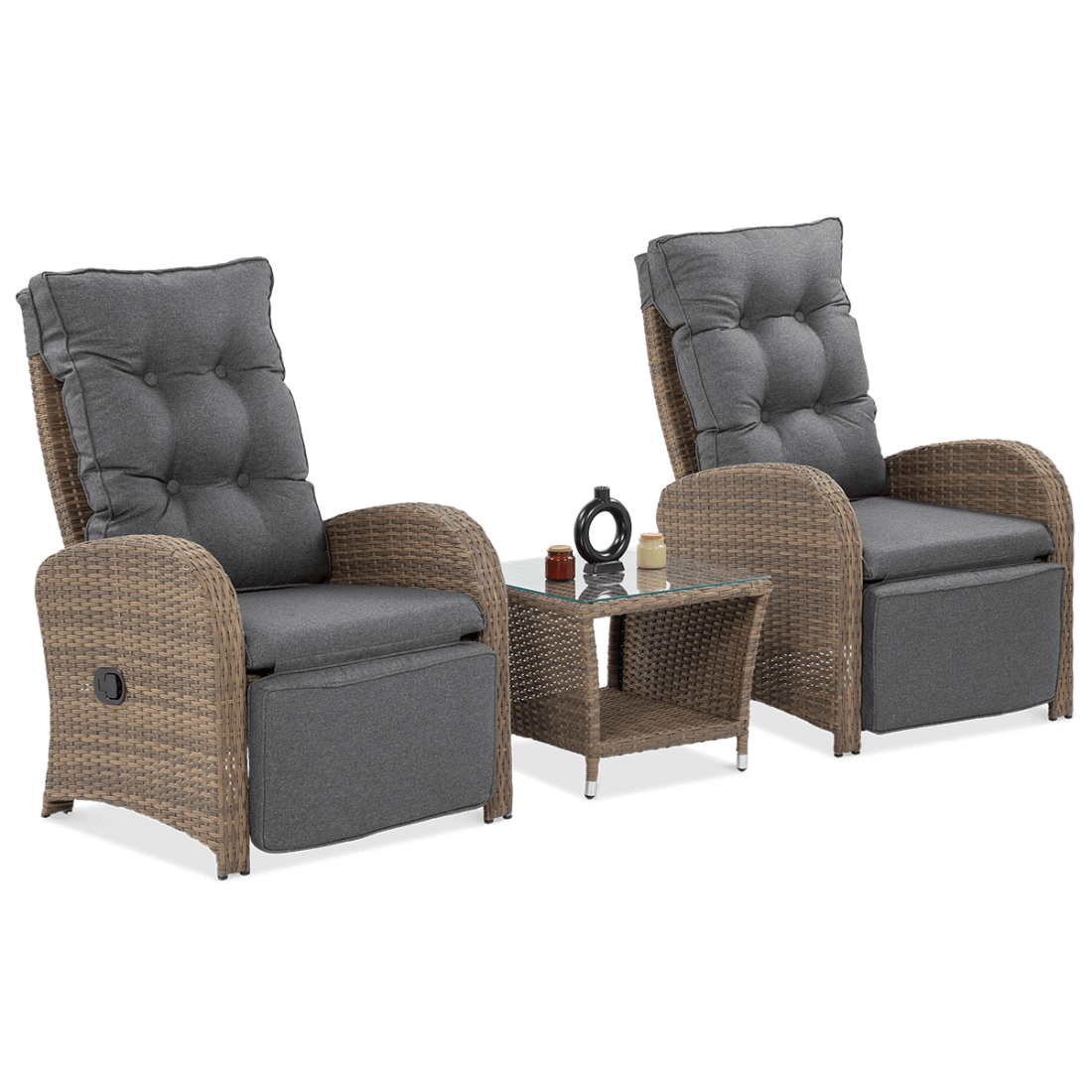 Elegancki zestaw mebli z technorattanu