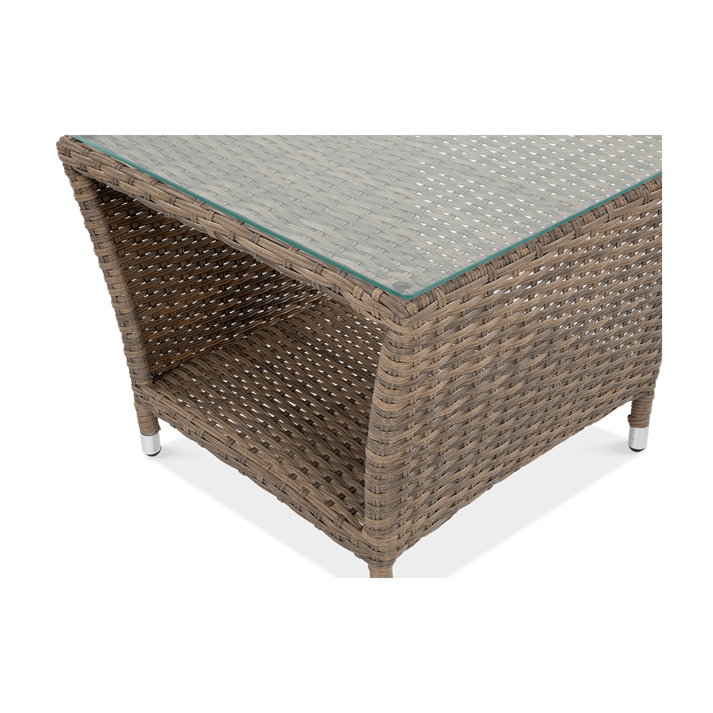 Zbliżenie na blat stolika ze szkła hartowanego