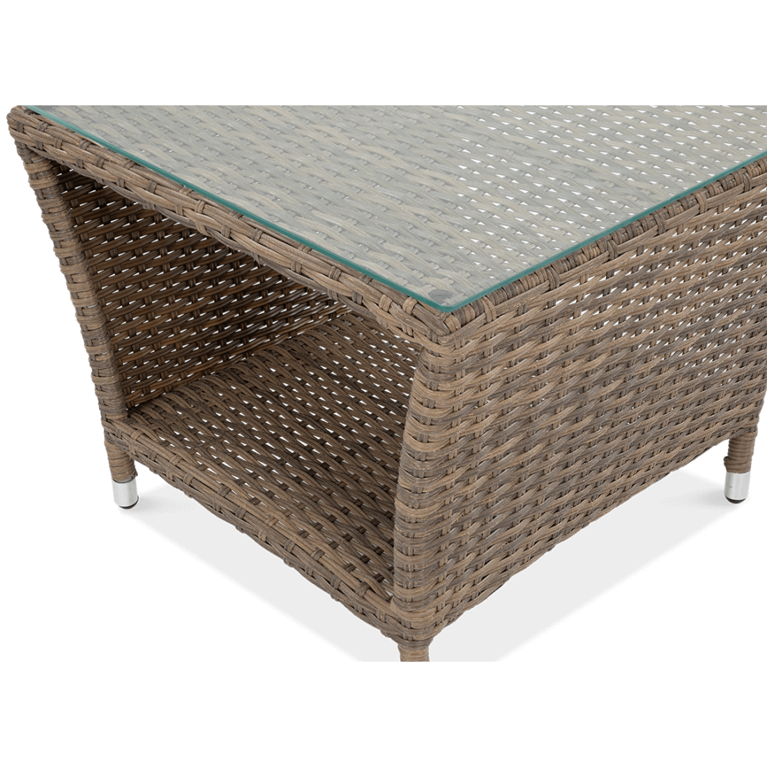 Zbliżenie na blat stolika ze szkła hartowanego