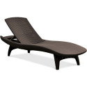 PACIFIC 2x DECK CHAIR + TABLE BROWN