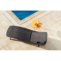 PACIFIC 2x DECK CHAIR + TABLE BROWN