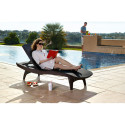PACIFIC 2x DECK CHAIR + TABLE BROWN