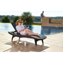 PACIFIC 2x DECK CHAIR + TABLE BROWN