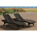 PACIFIC 2x DECK CHAIR + TABLE BROWN