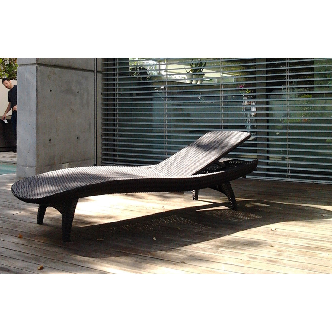 PACIFIC 2x DECK CHAIR + TABLE BROWN