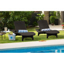 PACIFIC 2x DECK CHAIR + TABLE BROWN