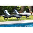 PACIFIC 2x DECK CHAIR + TABLE GRAPHITE