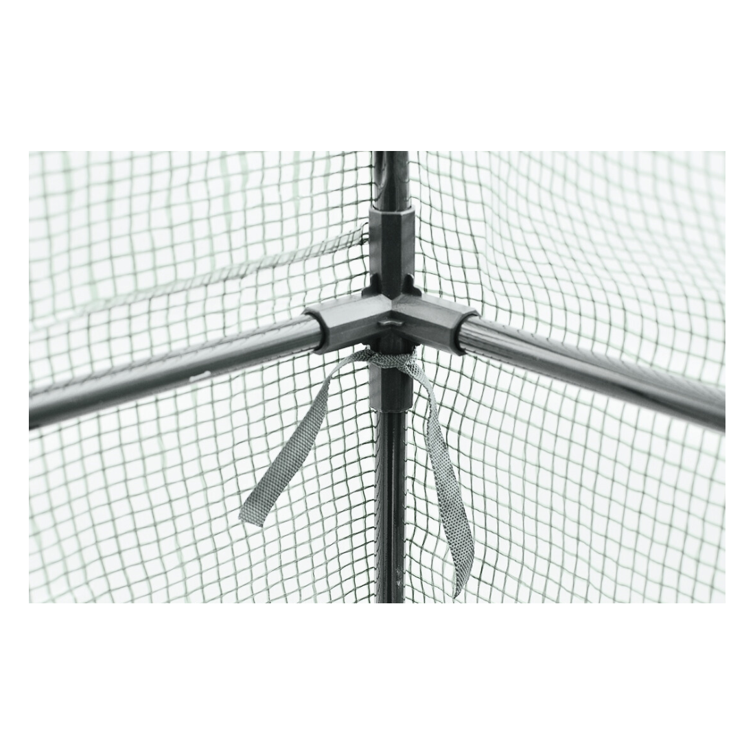 Widok boczny szklarni ogrodowej na pomidory 200x77 cm kolor biały 