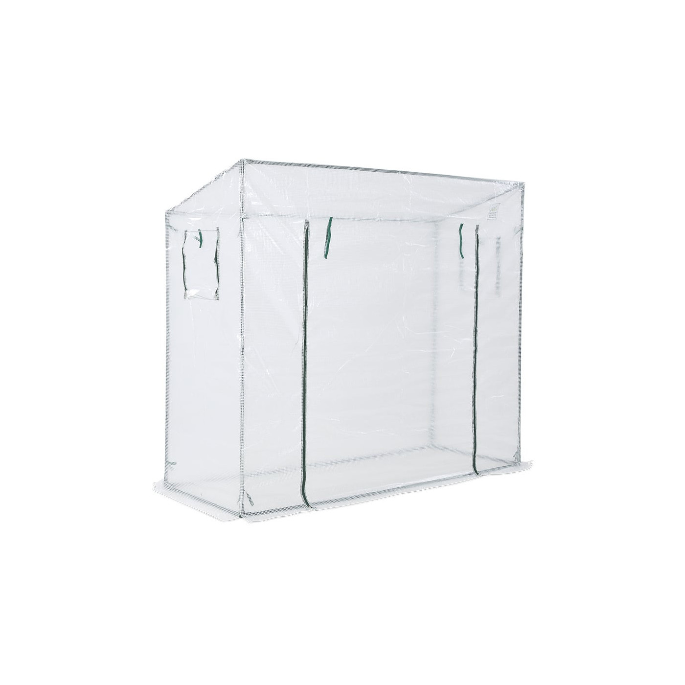 Zbliżenie na ekspres szklarni ogrodowej na pomidory 200x77 cm kolor biały 