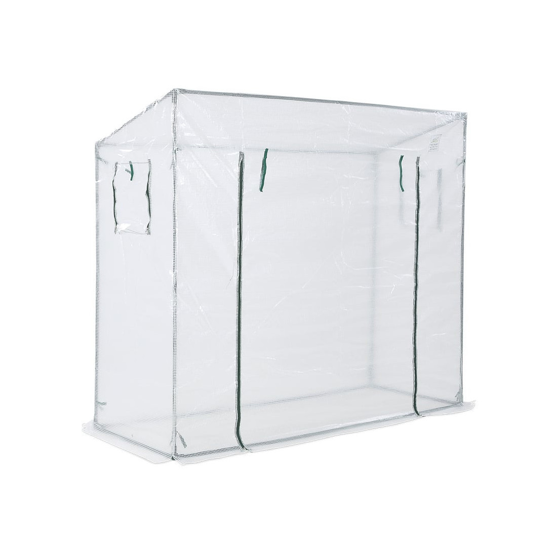 Zbliżenie na ekspres szklarni ogrodowej na pomidory 200x77 cm kolor biały 