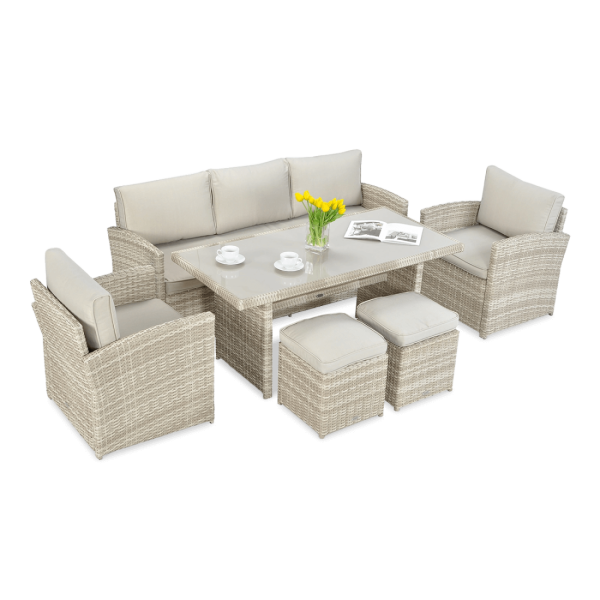 BORNEO ZESTAW+PUFY BEIGE