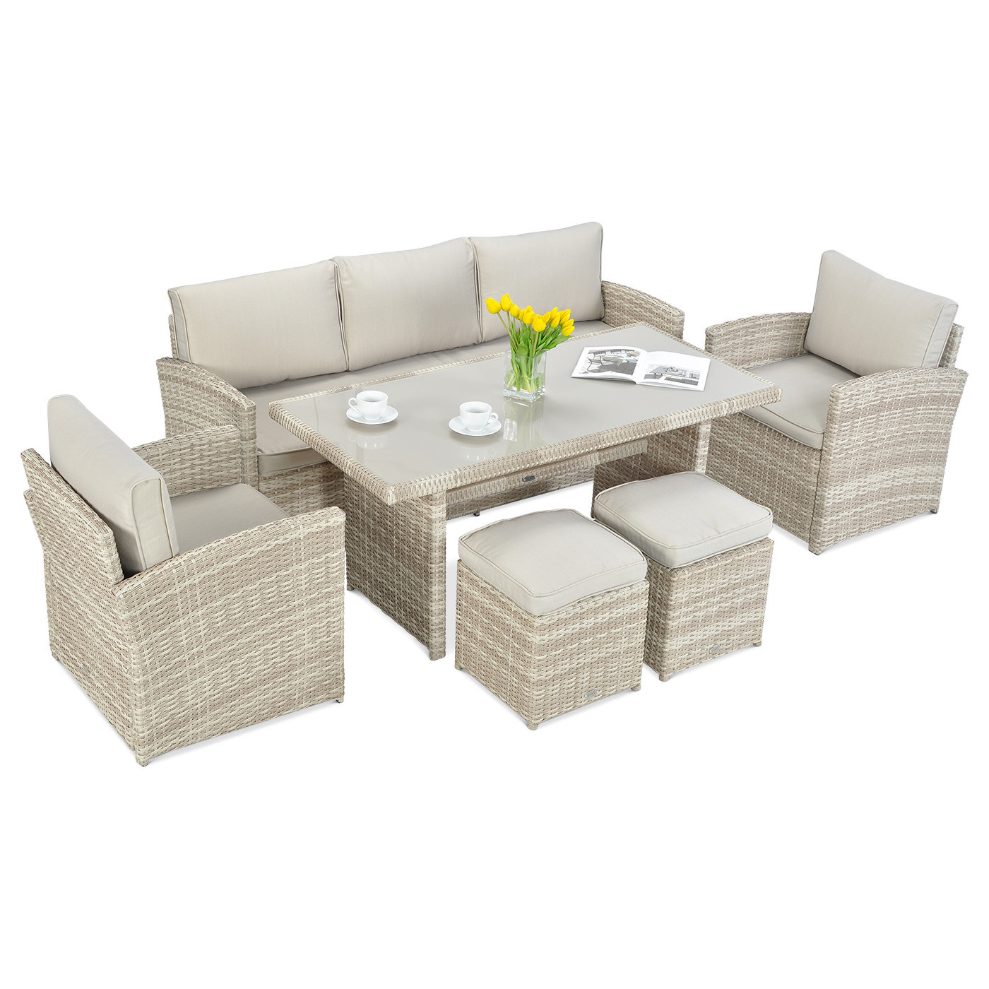 BORNEO SET + BEIGE PUFFS