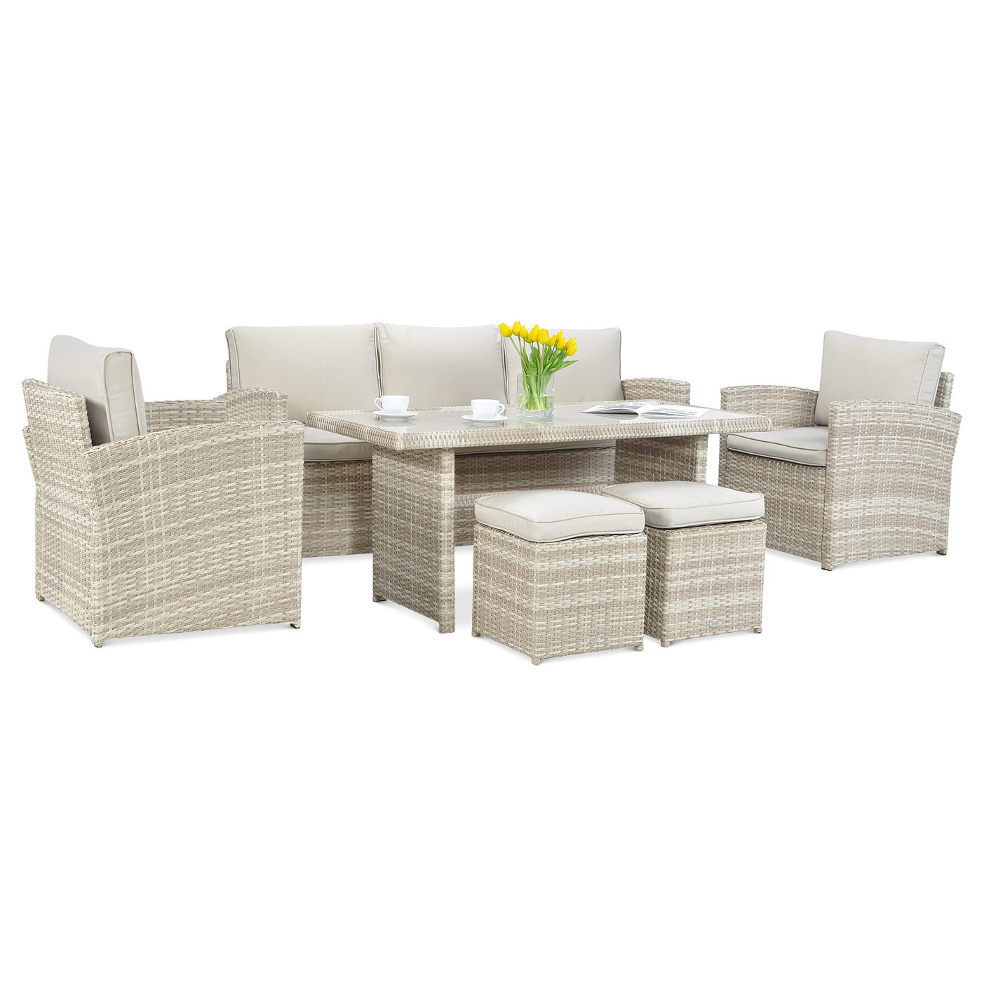 BORNEO ZESTAW+PUFY BEIGE