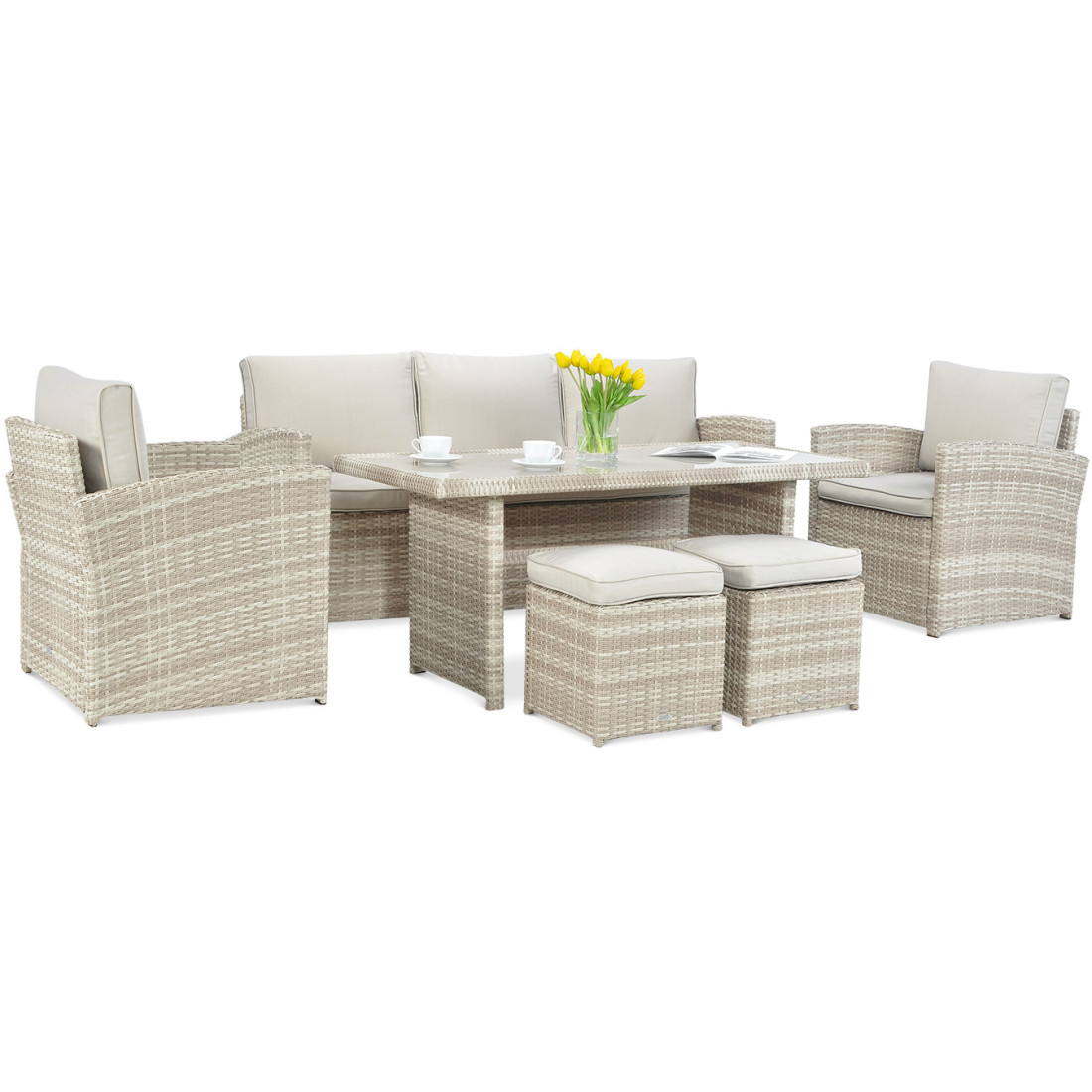 BORNEO SET + BEIGE PUFFS