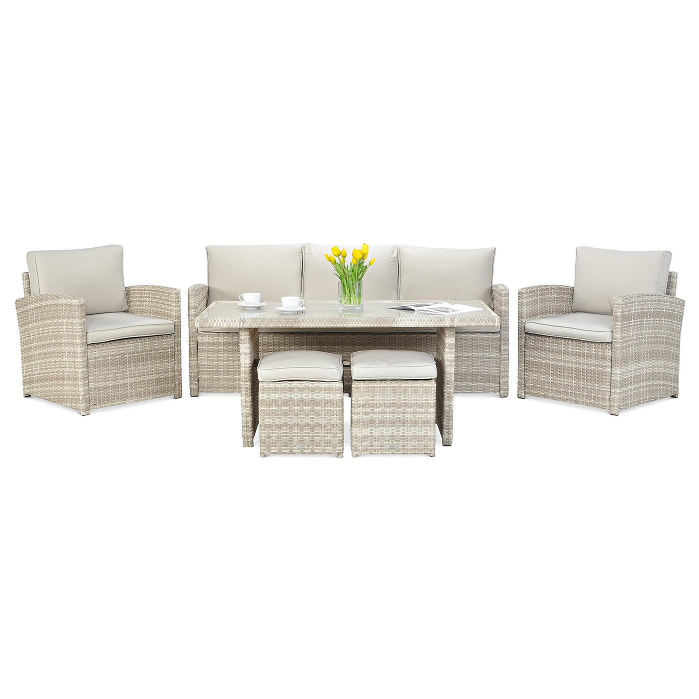 BORNEO SET + BEIGE PUFFS