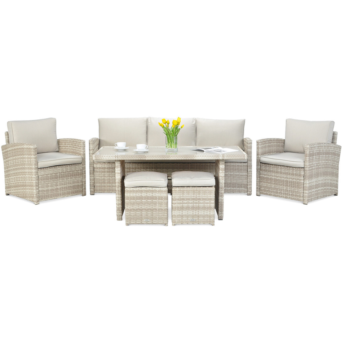 BORNEO SET + BEIGE PUFFS