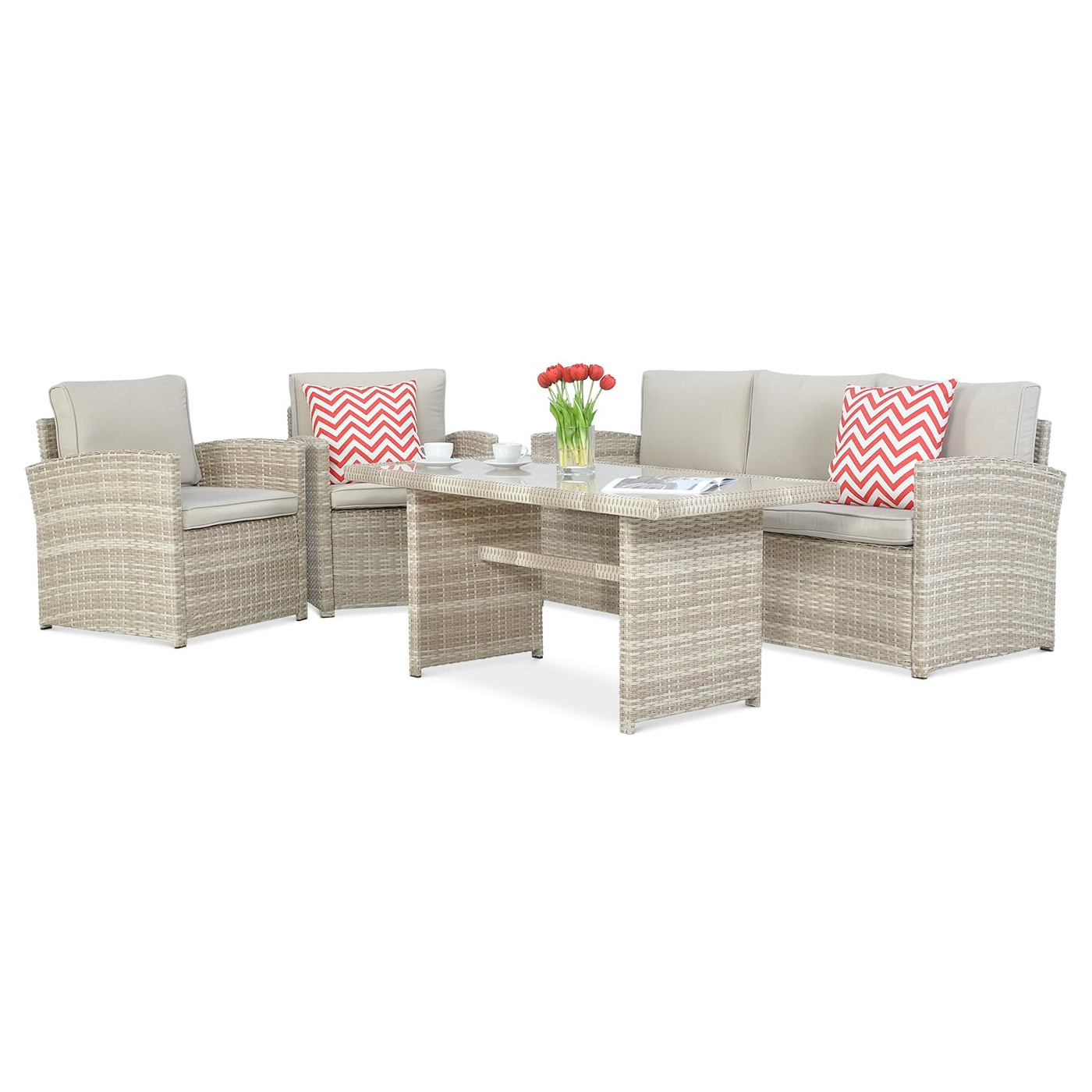 BORNEO SET + BEIGE PUFFS