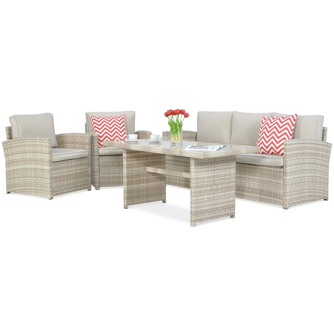 BORNEO SET + BEIGE PUFFS