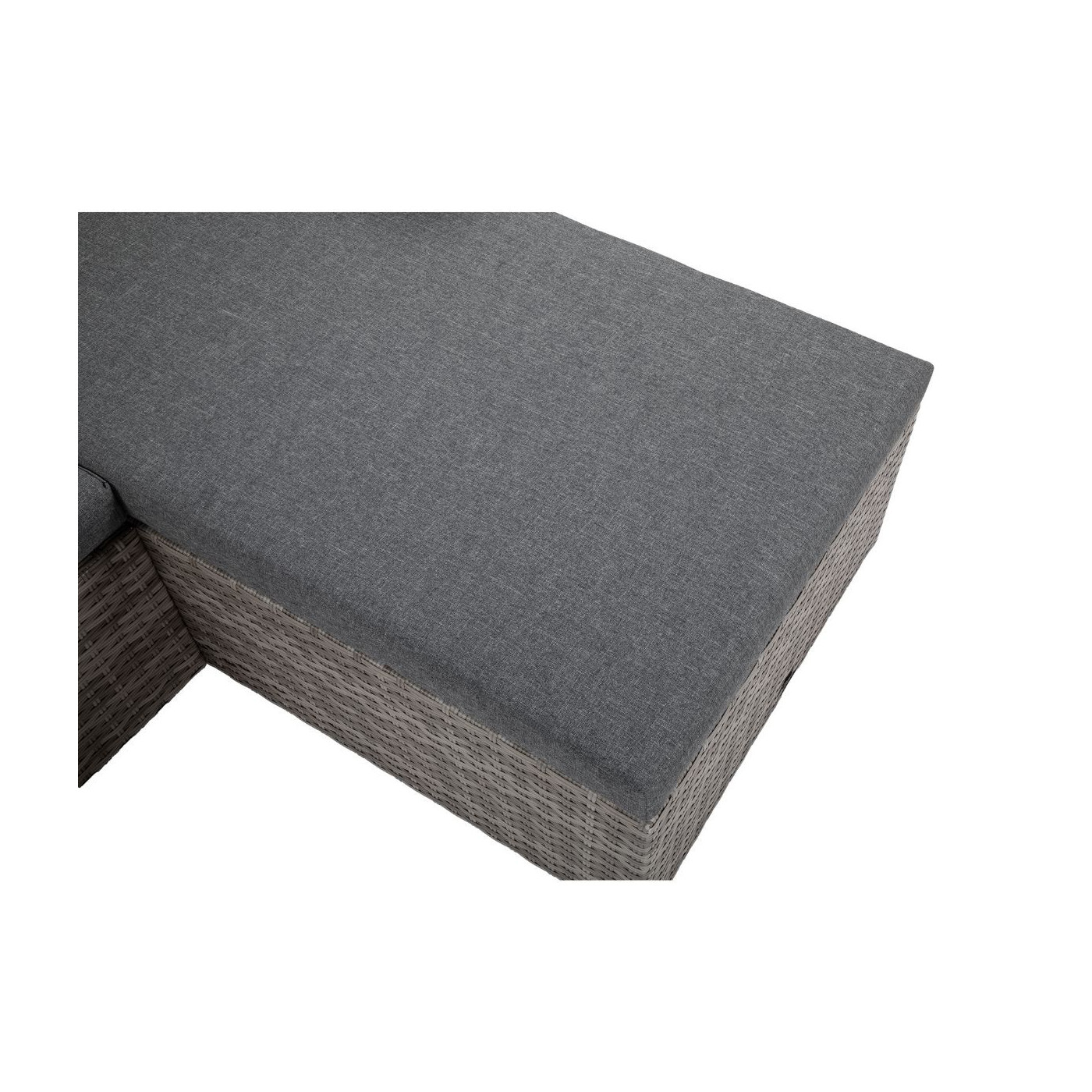 Narożnik ogrodowy rattanowy LIZBONA Grey Focus Garden