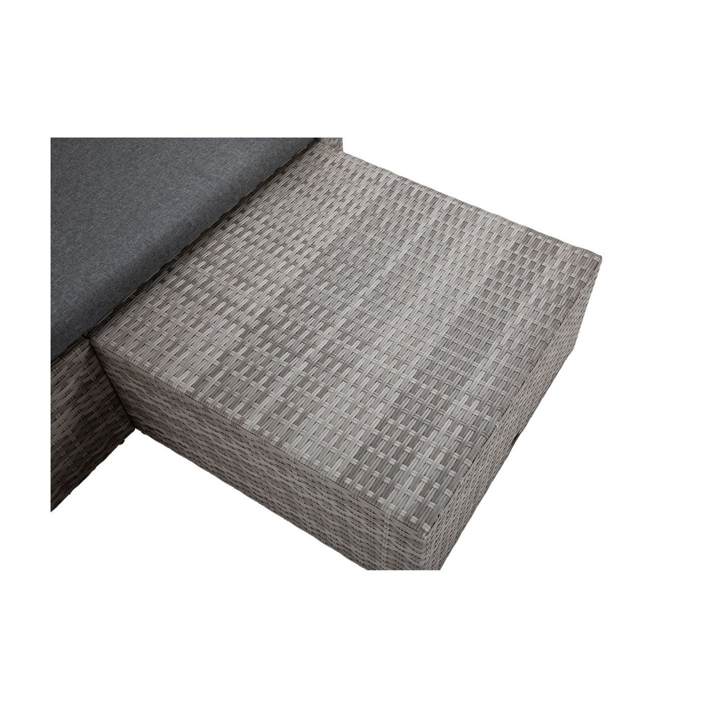 Narożnik technorattanowy lewyt i prawy LIZBONA Grey Focus Garden