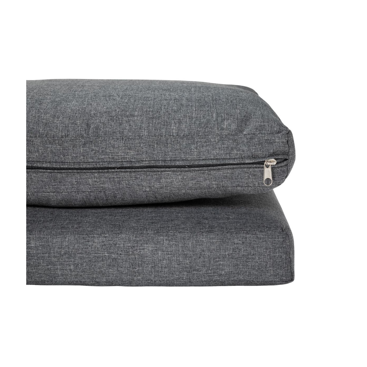 Narożnik technorattanowy, stolik z szklanym blatem LIZBONA Grey Focus Garden