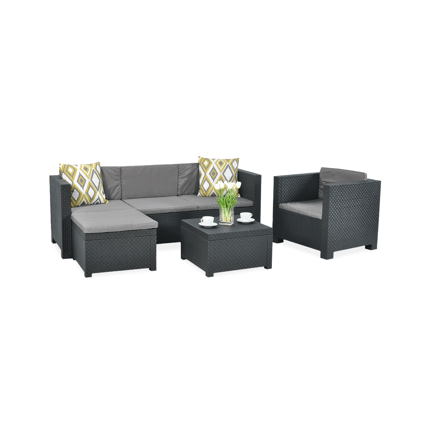 MANHATTAN CORNER SOFA GRAPHITE