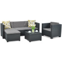 MANHATTAN CORNER SOFA GRAPHITE