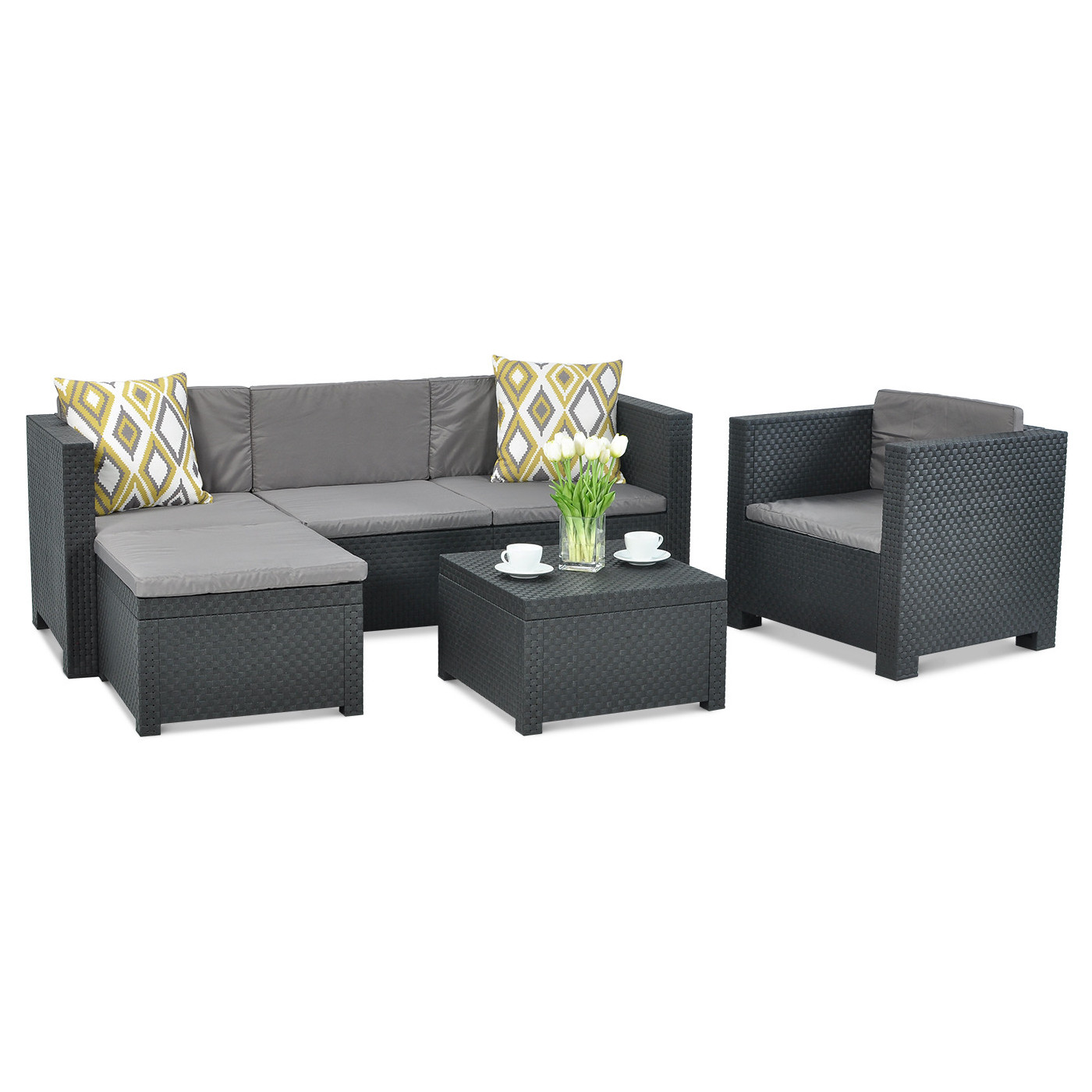 MANHATTAN CORNER SOFA GRAPHITE