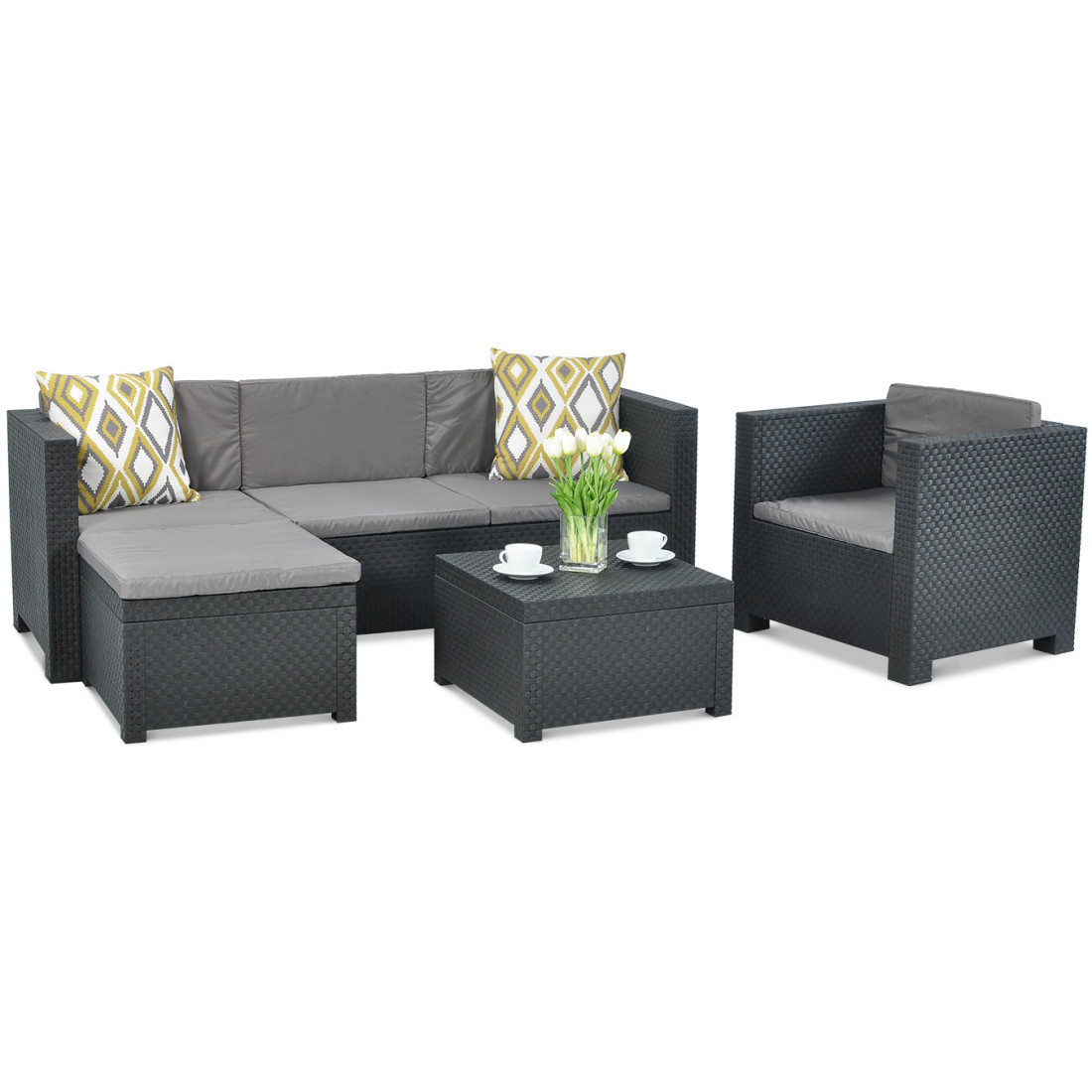 MANHATTAN CORNER SOFA GRAPHITE