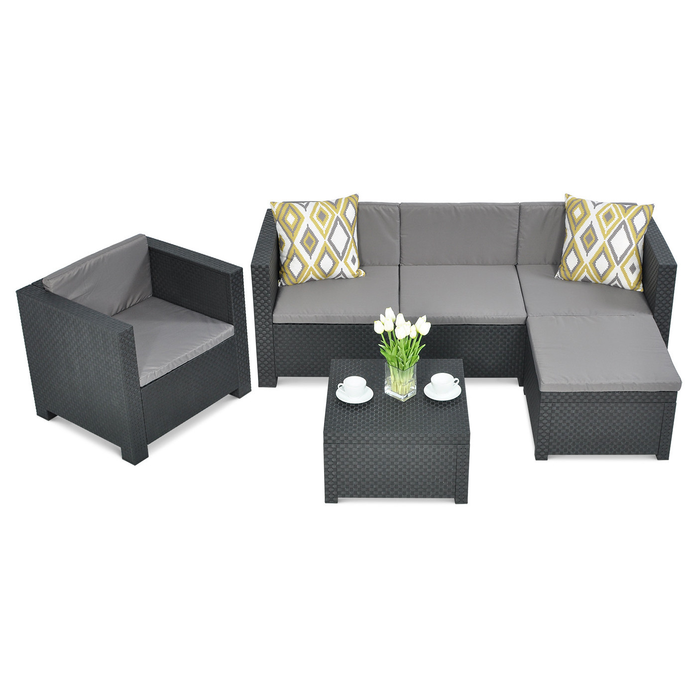 MANHATTAN CORNER SOFA GRAPHITE