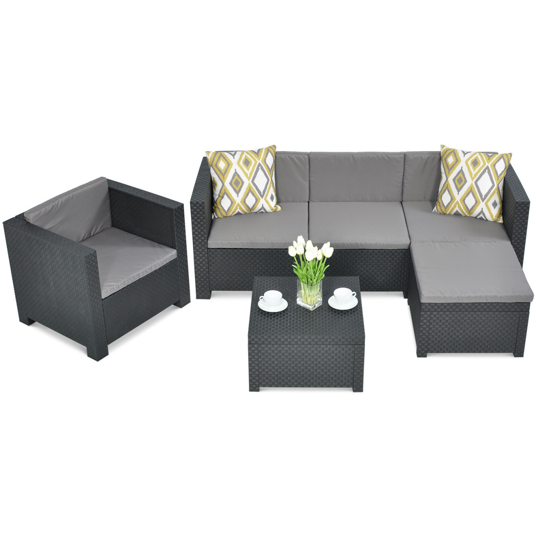 MANHATTAN CORNER SOFA GRAPHITE
